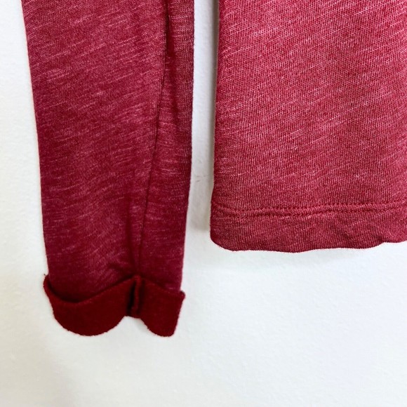 Standard James Perse 4 XL Burgundy Red Bateau Cowl Neck Long Sleeve Sweater Top - Picture 5 of 7